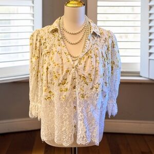 Victorian Lace Top by Anthropologie